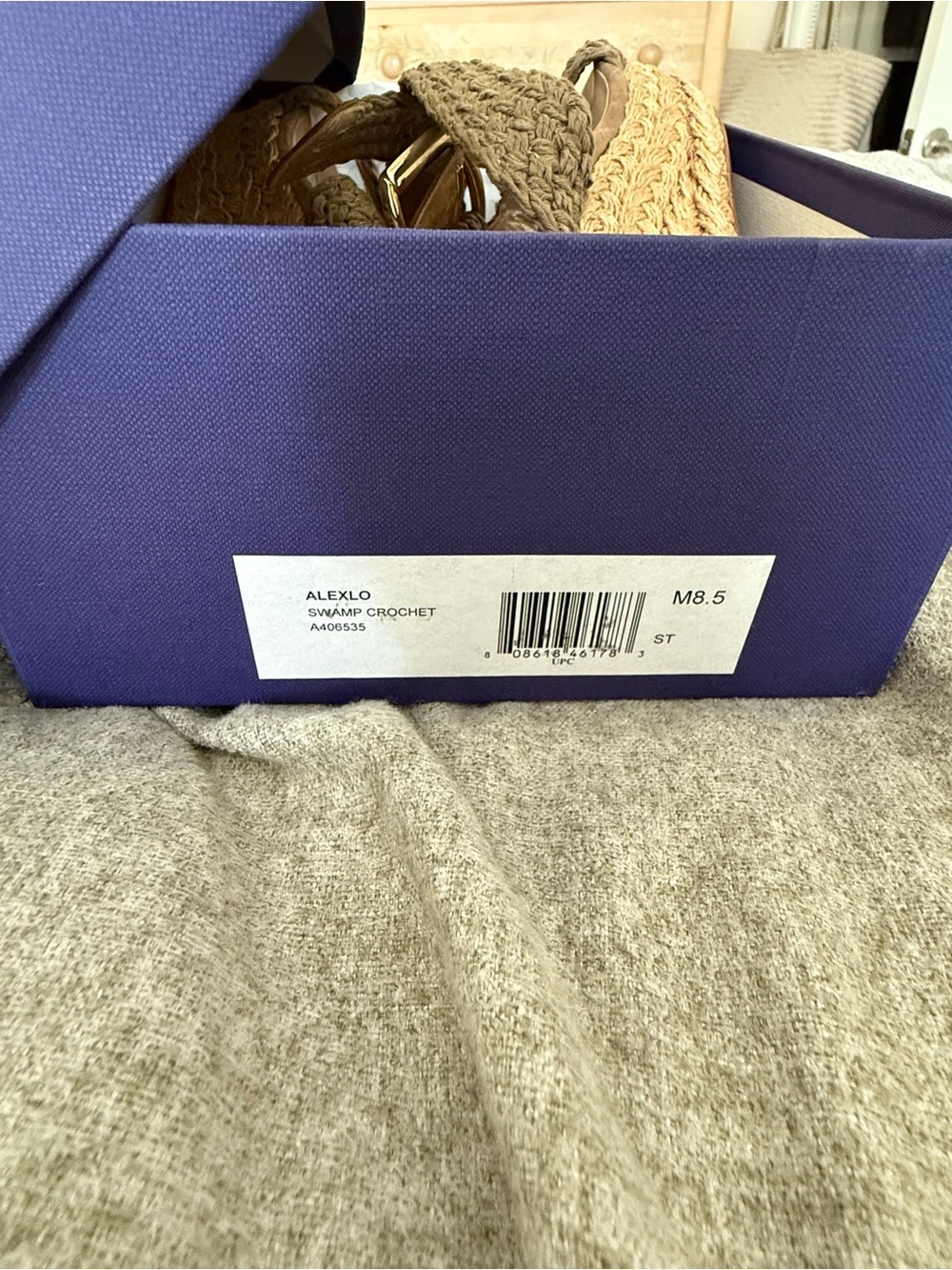 Stuart Weitzman Braided Taupe Wedge Sandals - Picture 6 of 6